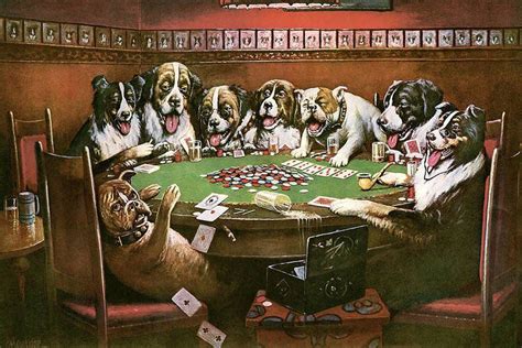 O pôquer de cão mascote
