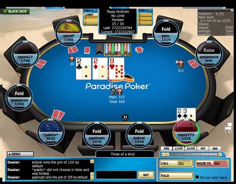 Paradise poker dólar quarto