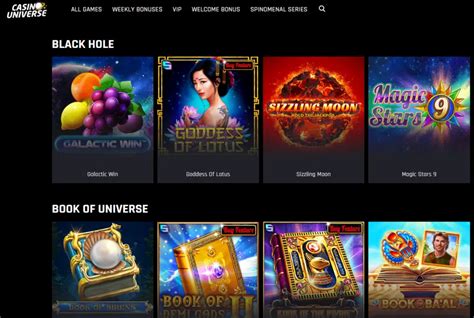 Universegame casino login